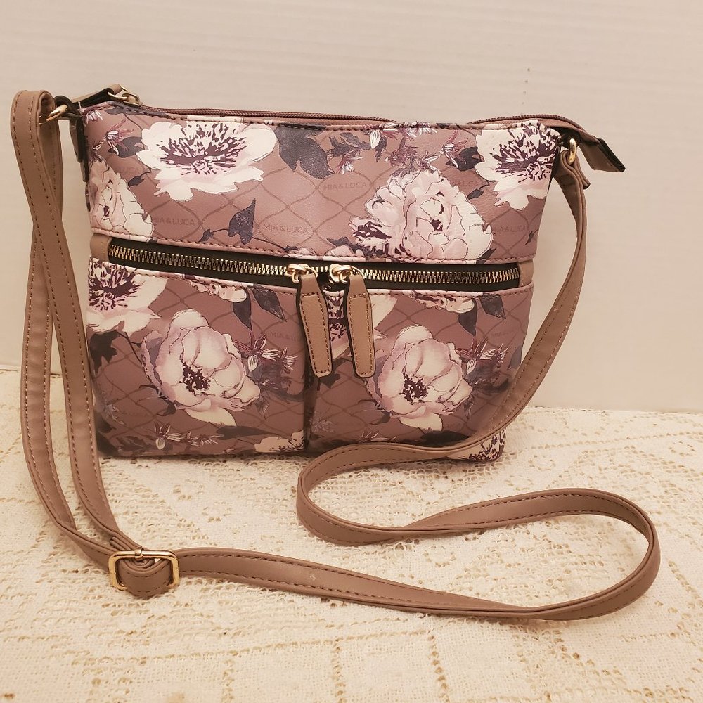 MIA & LUCA FLORAL CROSS BODY PURSE